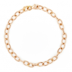 BRACCIALE ROLO' OVALE ORO ROSA GR 3.30