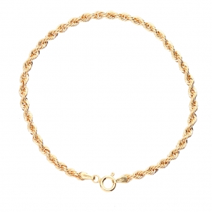 BRACCIALE CORDA CM 19 GR 2,50 ORO GIALLO