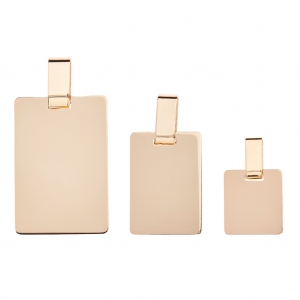 MEDAGLIA RETTANGOLARE ORO GIALLO